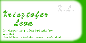 krisztofer leva business card